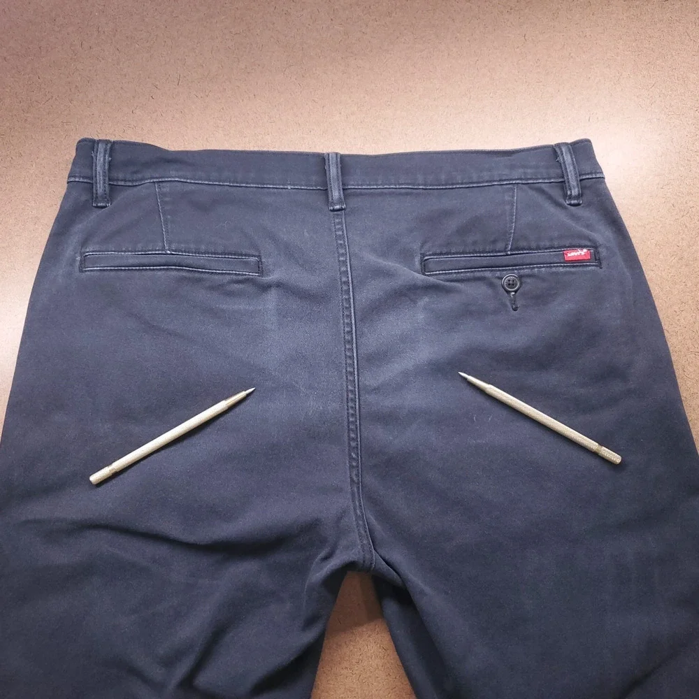 Levi's XX Chino Standard Taper Pants Men 34x30 Black Stretch Workwear Streetwear